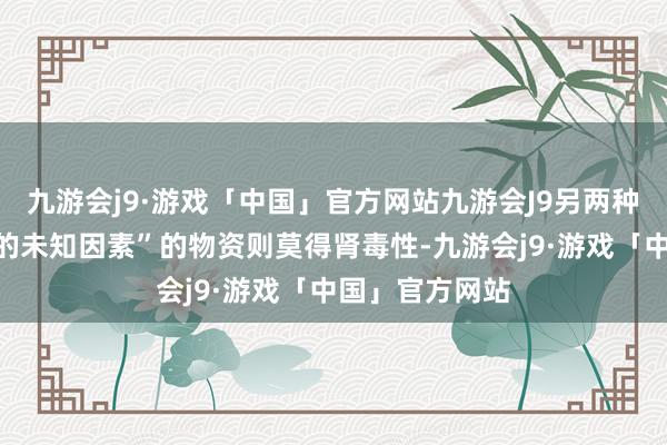 九游会j9·游戏「中国」官方网站九游会J9另两种当初“非预期的未知因素”的物资则莫得肾毒性-九游会j9·游戏「中国」官方网站